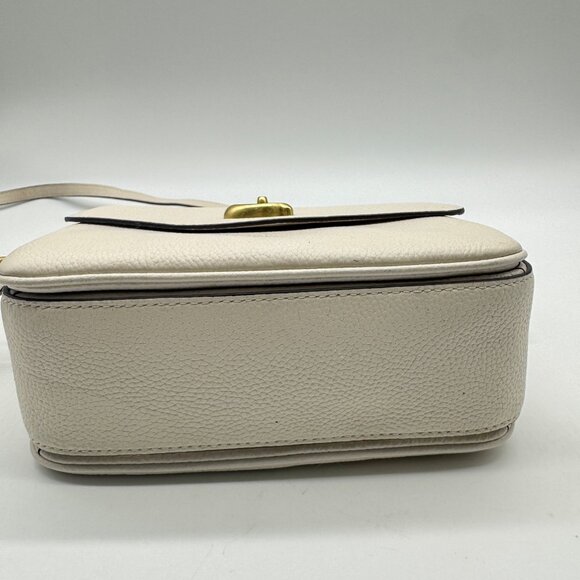 COACH Cassie 19 pebbled leather top handle small crossbody bag - White - Picture 11 of 14